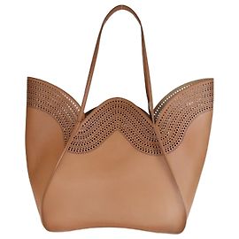 Alaïa Alaia Cuir Marron Large Vienne Lili 32 cabas Marron