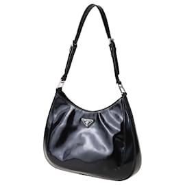 Prada-Prada Black Cleo Shoulder Bag-Black