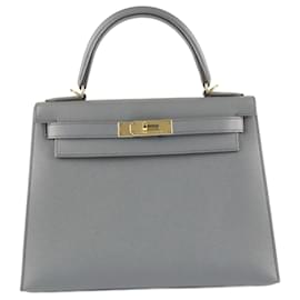 Hermès-Hermes Vert Amande Epsom Gold Hardware Kelly Sellier 28 Bolsa-Dourado