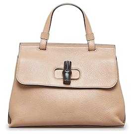 Gucci-Gucci Small Bamboo Daily Satchel Brown-Brown