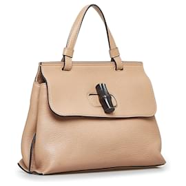 Gucci-Gucci Small Bamboo Daily Satchel Brown-Brown