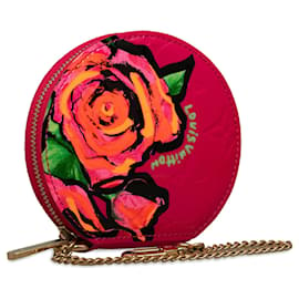 Louis Vuitton-Louis Vuitton Pochette Monogram Vernis Roses Rose-Rose