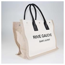 Saint Laurent-Saint Laurent Greige/Bolso shopper natural Rive Gauche-Otro