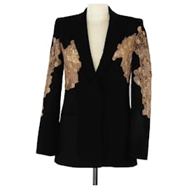 Versace-Versace chaqueta negra con botonadura simple Medusa-Negro