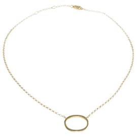 Gucci-gucci 18K Yellow Gold Oval Pendant Necklace-Golden