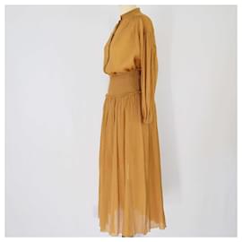 Zimmermann-Conjunto de falda y camisa de manga larga marrón de Zimmermann-Castaño