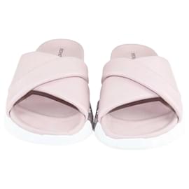 Hermès-Hermes Rose Porcelaine Leder Infra Sandalen-Andere