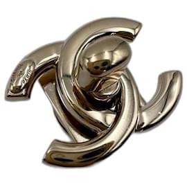 Chanel-CHANEL chiusura originale CC turnlock oro lucido-D'oro
