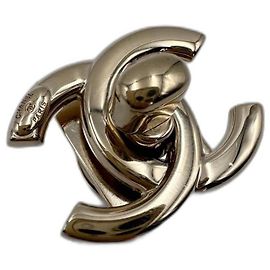 CHANEL original CC turnlock clasp Polished gold Golden