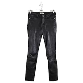 Zadig & Voltaire-Straight leather pants-Black