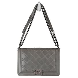 Chanel-Shoulder bag - BOY limited edition Paris Salzburg - Boy in leather-Grey
