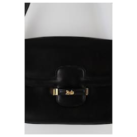 Céline-Vintage Triomphe leather shoulder bag-Black