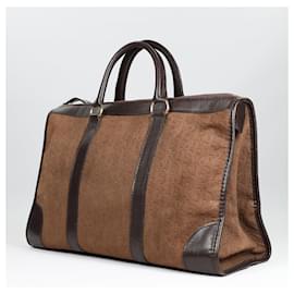 Dior-Dior Homme Vintage Embossed Oblique Handbag in Brown-Brown