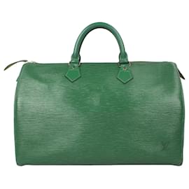 Louis Vuitton-Louis Vuitton Green Epi Leather Speedy 40 handbag-Green