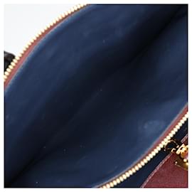 Louis Vuitton-Louis Vuitton Navy Blue/Burgundy Leather City Steamer MM-Dark red