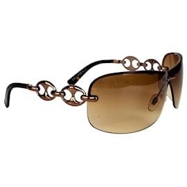 Gucci-Gucci Brown GG Rimless Gradient Sunglasses-Brown