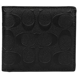 Coach Choach Monogramm-Geldbörse Schwarz