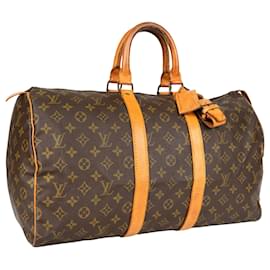 Louis Vuitton-Louis Vuitton Keepall 45 Leinwand Monogramm-Braun