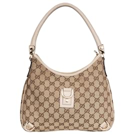 Gucci-Gucci Abbey Schultertasche GG Monogramm-Beige