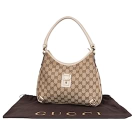 Gucci-Gucci Abbey Schultertasche GG Monogramm-Beige