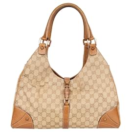 Gucci-Gucci Jackie Sac à bandoulière GG Monogramme-Beige