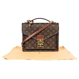 Louis Vuitton-Louis Vuitton Monceau Handbag Canvas Monogram-Brown