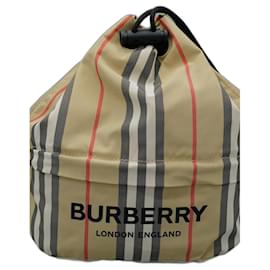 Burberry-Bolso de Mano de Lona-Bege