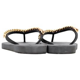 Giuseppe Zanotti-Giuseppe Zanotti Chain Hollywood Slides em borracha preta-Preto