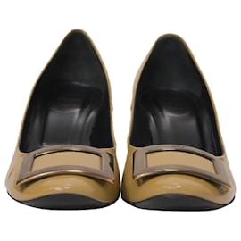 Roger Vivier-Escarpins Trompette Roger Vivier en Cuir Verni Jaune-Jaune