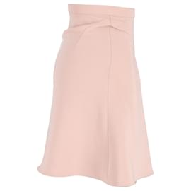 Miu Miu-Falda evasé Miu Miu en viscosa rosa-Rosa