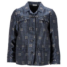 Jaqueta Miu Miu Estampada em Acetato Azul Azul