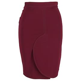 Givenchy-Givenchy Pencil Skirt in Burgundy Viscose-Dark red