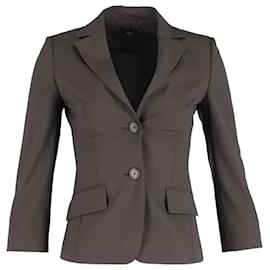 Hugo Boss-Blazer de peito único Boss by Hugo Boss em marrom Lana Vergine-Marrom