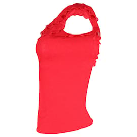 Dior-Christian Dior Ruffled Top in Red Viscose-Red