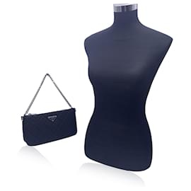 Prada-Black Quilted Tessuto Nylon Convertible Shoulder Bag 1BH026-Black