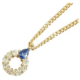 & Other Stories-Other 18K Sapphire Teardrop Necklace Metal Necklace in Excellent condition-Other