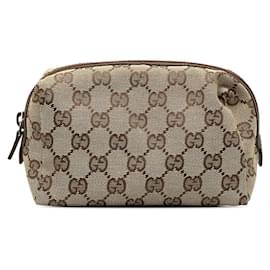 Gucci-Gucci GG Canvas Cosmetic Pouch Canvas Vanity Bag 29595 in good condition-Other