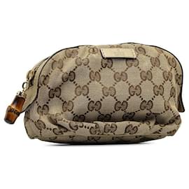 Gucci-Gucci GG Canvas Cosmetic Pouch Canvas Vanity Bag 246175 in good condition-Other