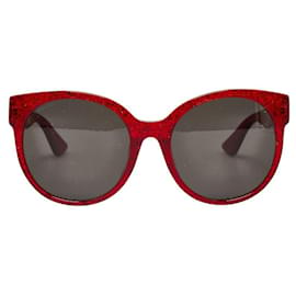 Gucci-Óculos de sol quadrados coloridos Gucci Óculos de sol de plástico GG0035SA em bom estado-Outro