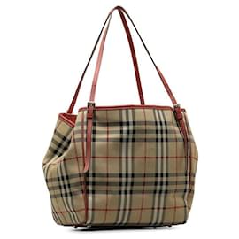 Burberry-Burberry Haymarket Check Canterbury Tote Canvas Tote Bag in Excellent condition-Other