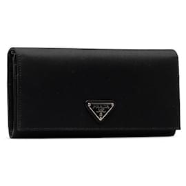 Prada-Prada Saffiano Logo Long Wallet  Leather Long Wallet 1M1132 in excellent condition-Other