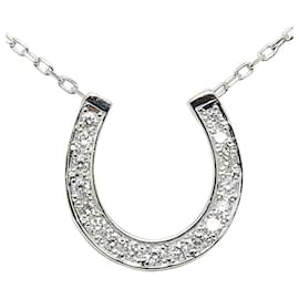 & Other Stories-Autre collier fer à cheval en platine et diamants Collier en métal en excellent état-Autre
