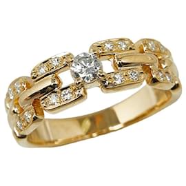 Tasaki-TASAKI 18K Diamond Chain Ring  Metal Ring in Excellent condition-Other