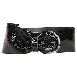 Isabel Marant Cinturón charol negro Negro