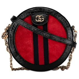 Gucci-Runde Umhängetasche „Mini Ophidia“ von Gucci in Rot-Rot