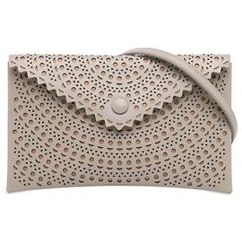 Bolsa transversal envelope cinza ALAÏA com corte a laser Cinza
