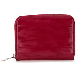 Louis Vuitton-Louis Vuitton Red Epi Zippy Coin Purse-Red