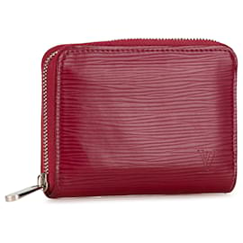 Louis Vuitton-Louis Vuitton Red Epi Zippy Coin Purse-Red