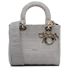 Dior-Dior Grigio Cannage Medio Lady D-Lite-Grigio