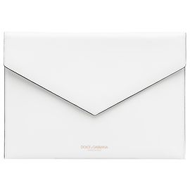 Dolce & Gabbana Embreagem de couro envelope branco Branco
